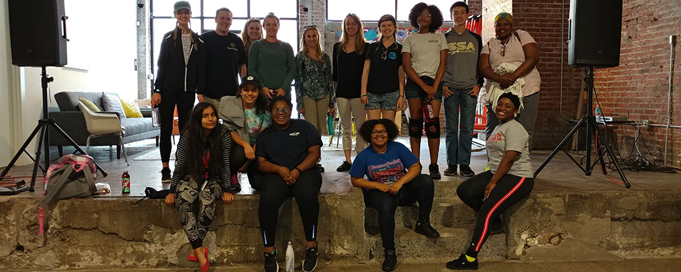 Summer Youth Philanthropy interns during volunteer day at 412 Food Rescue in Point Breeze