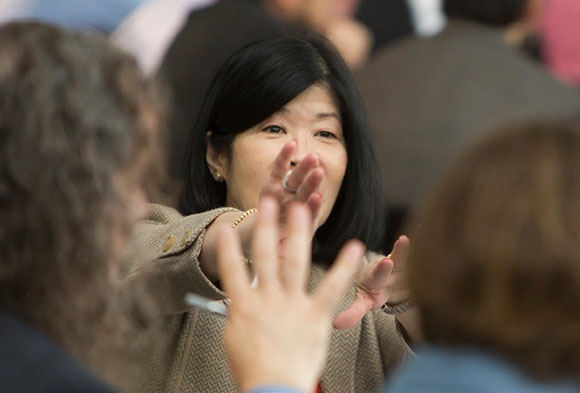Meeting with the Sustainability grantees during the strategic review. Photo by Joshua Franzos